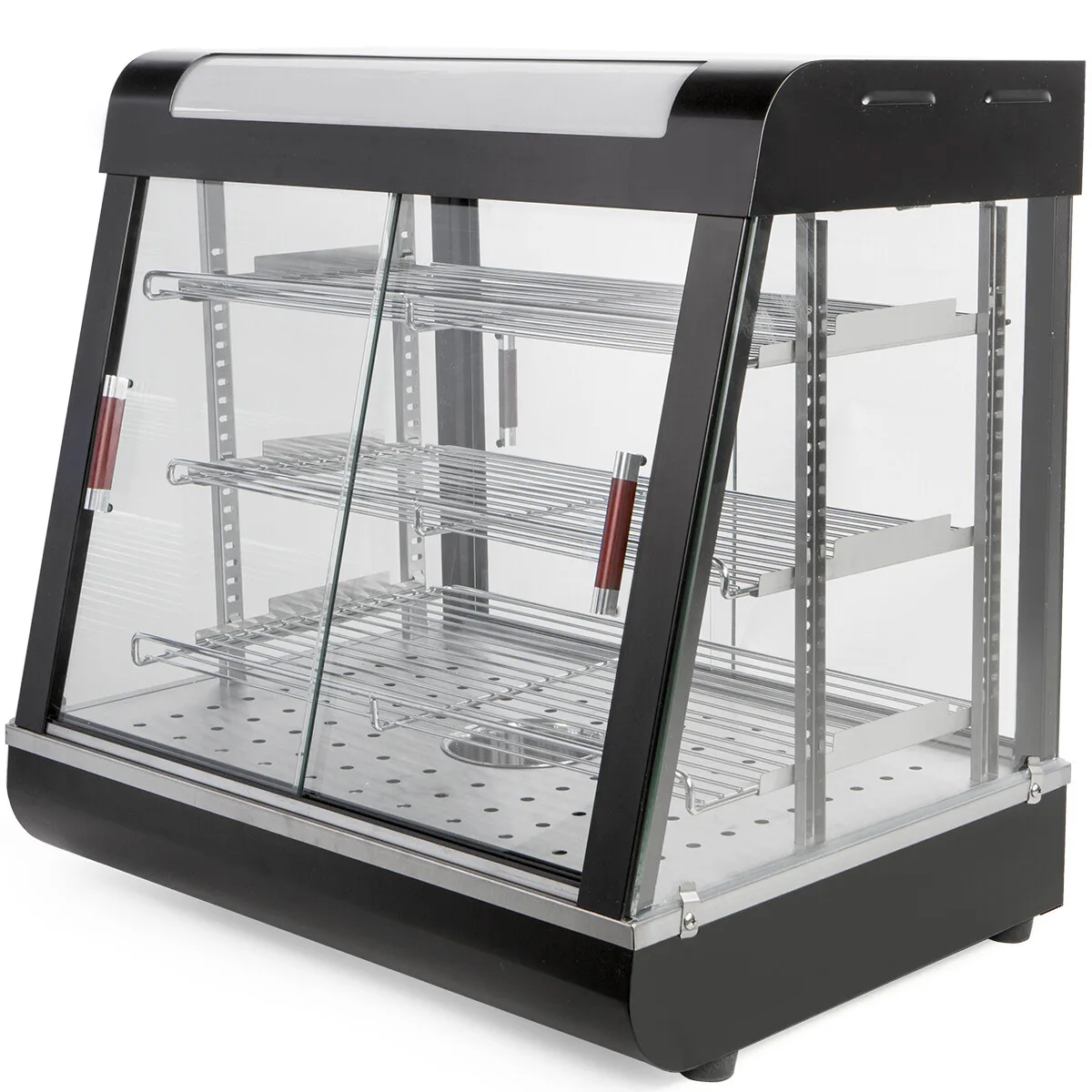 

27" Commercial Food Warmer Display 3-Tier Countertop Pizza Warmer 1200W