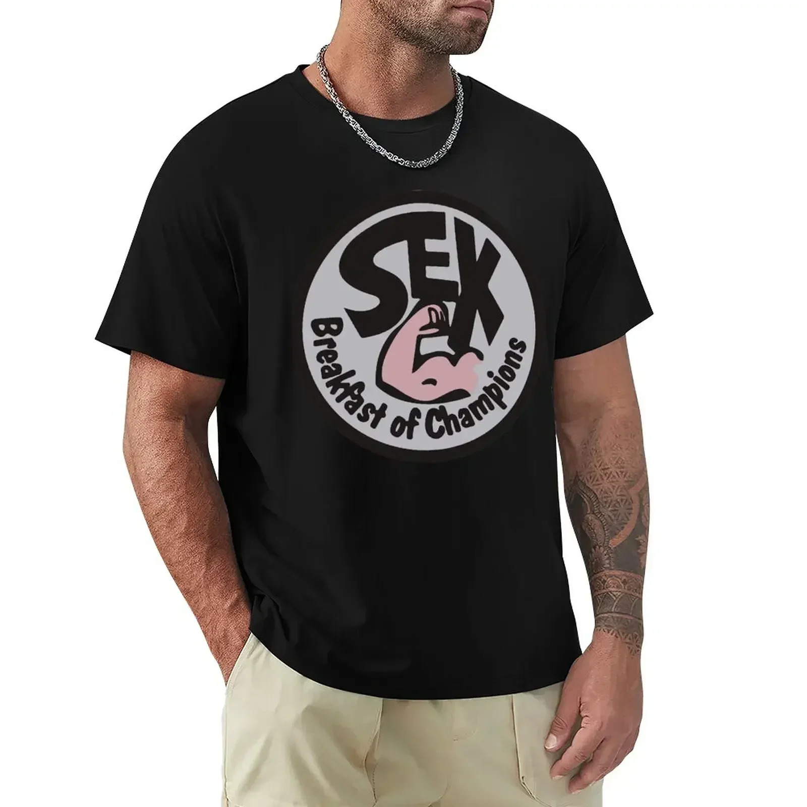 T-shirt graphique surdimensionné imprimé animal pour hommes, vêtements mignons pour garçons, t-shirts amusants pour hommes, peti