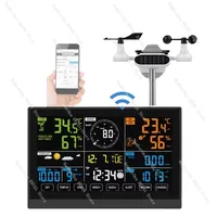 WiFi wireless weather station 10.2-inch wind/rain gauge/UV index solar panel 7-in-1 professional weather station