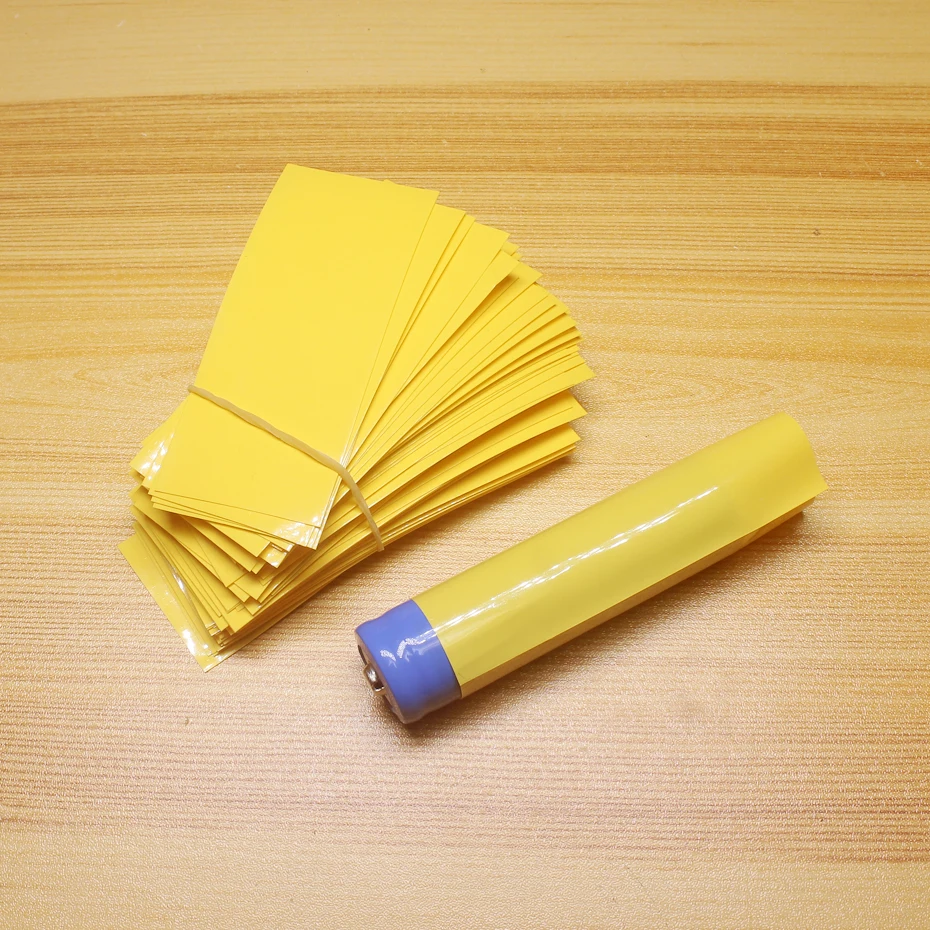 100pcs/lot Lithium battery packaging tube 14500 18650 21700 32650 Battery pack PVC heat shrink tube battery skin shrink film