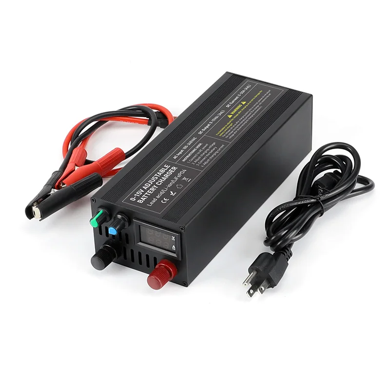 DDP 11.1V 12.6V 3S 12.8V 14.6V 4S Voltage 50A Current Adjustable Variable Voltage Battery Charger Li-ion Lifepo4 Fast Charger