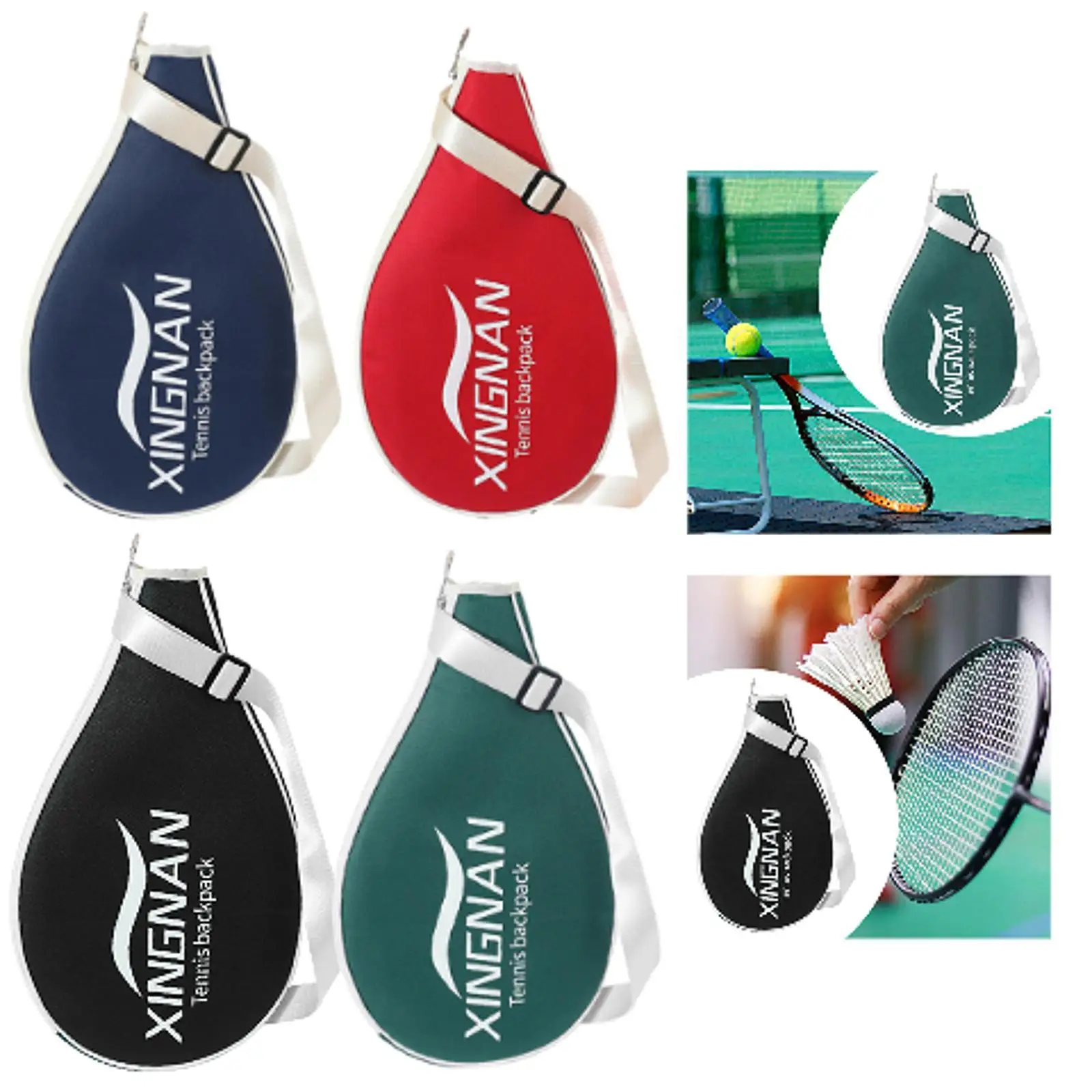 Bolsa de raquete de tênis bolsa de ombro bolsa de raquete de badminton bolsa acessórios equipamentos