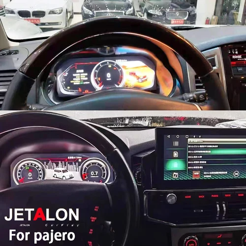 Para Mitsubishi Pajero V93 V97 2006-2019 LCD Digital Cluster Linux Panel de instrumentos de coche Virtual CockPit medidor de velocidad tablero
