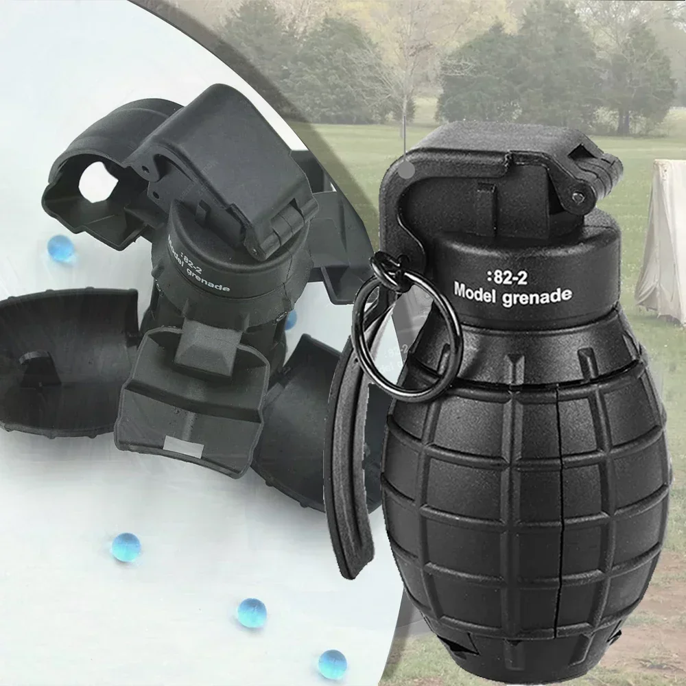 WY82-2 CS Grenade Tactical Airsoft Grenade Pull Ring Toys Blaster Toy Battle Games 2Pcs Fall Resistant Refillable Role Play Prop
