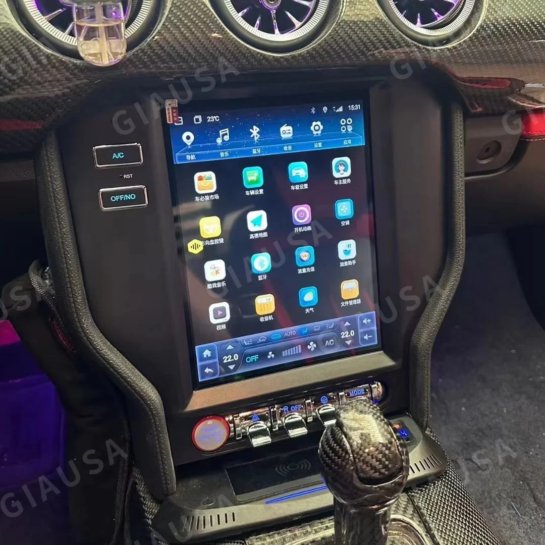 

Carplay 10.4 Inch Android 14 Car Radio GPS For Ford Mustang 2015 -2021 Stereo GPS Navigation Multimedia Player Carplay Head Unit