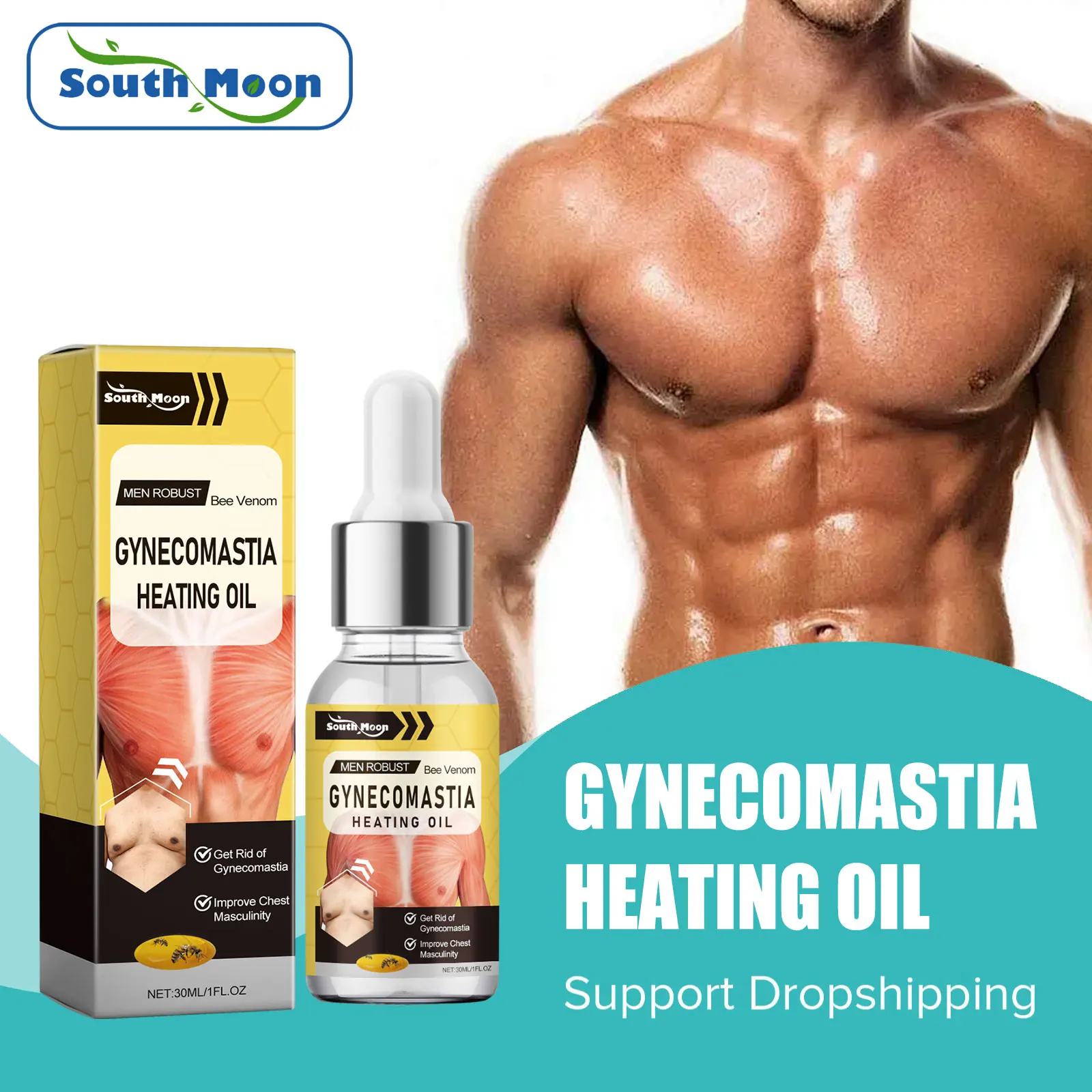 

Abdominal Muscle Essential Oil Men Breast Firm Shrink Chest Body Shaping Remove Fat Enhance Metabolism Gynecomastia Tighten Oil