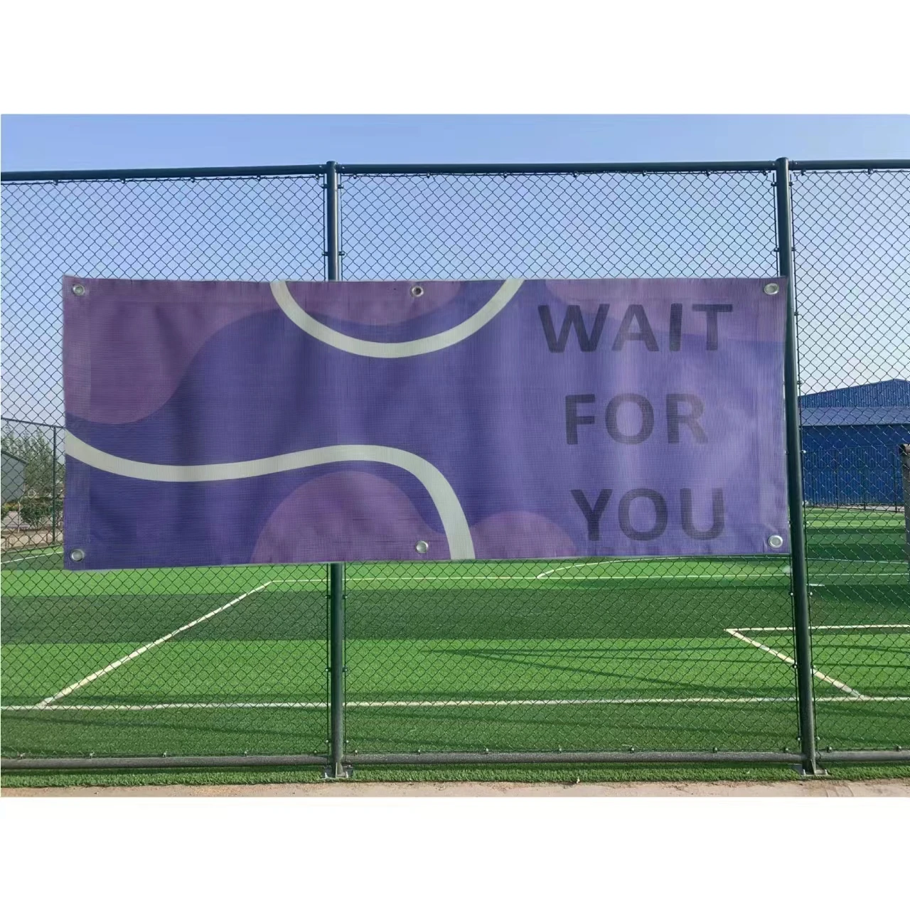 Custom printing outdoor advertising event sports polyester bperforated fabric mesh fence vinyl cloth banner flag