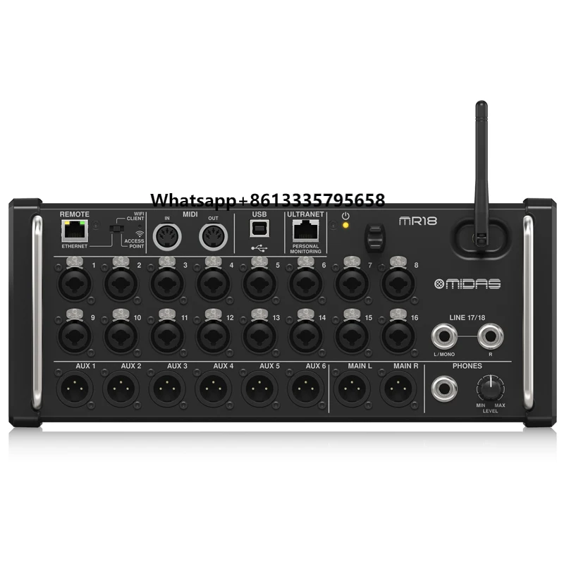 

Midas MR18 Mixer 18 Input Channels Support USB Sound Card Multi-Track Recorder Rack Type Digital Mixer Sound Console