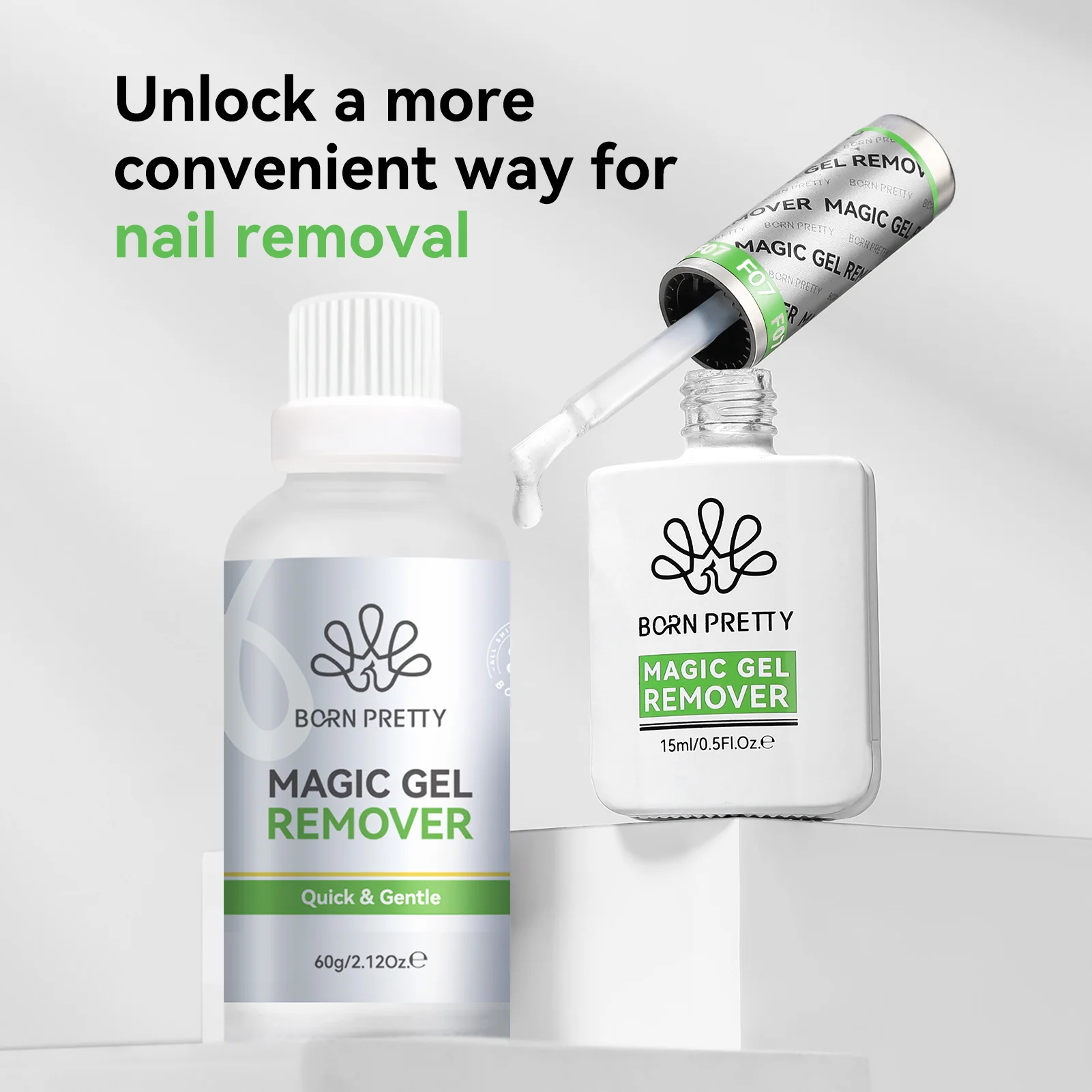 BORN PRETTY 60 มล. น้ำยาล้างเล็บเจลวิเศษ ล้างง่าย รวดเร็วใน 2-3 นาที ยาทาเล็บกึ่งถาวร ล้างกาวทำเล็บ