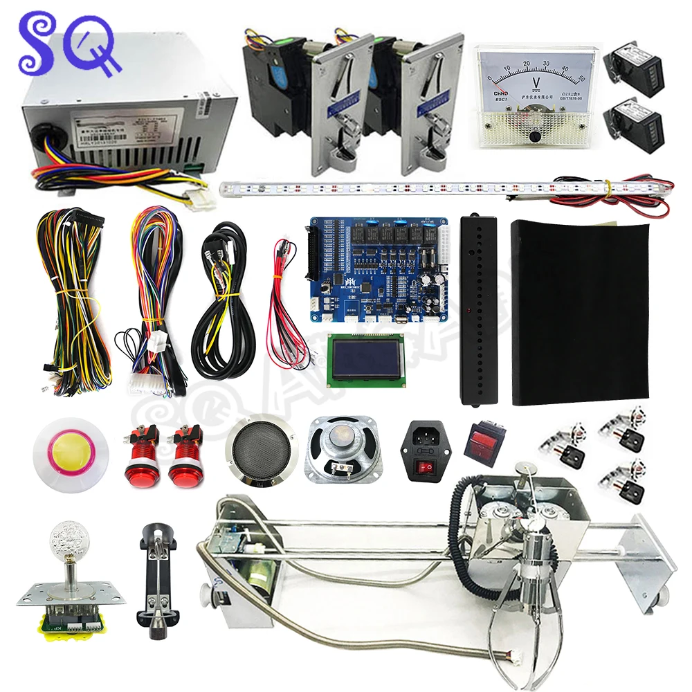 

71CM Stainless Gantry Vending MT LCD PCB Crane Machine Full Kit Doll Crane Game PCB Coin Acceptor Reward For Build Claw Machine