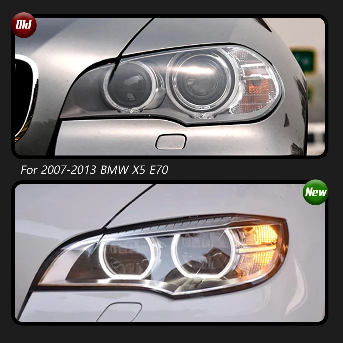 

TYPY Новый светодиодный налобный фонарь, обновленный, модифицированный для BMW X5M X6 E71, фара 2007-2013, динамический сигнальный налобный фонарь, автоаксессуары