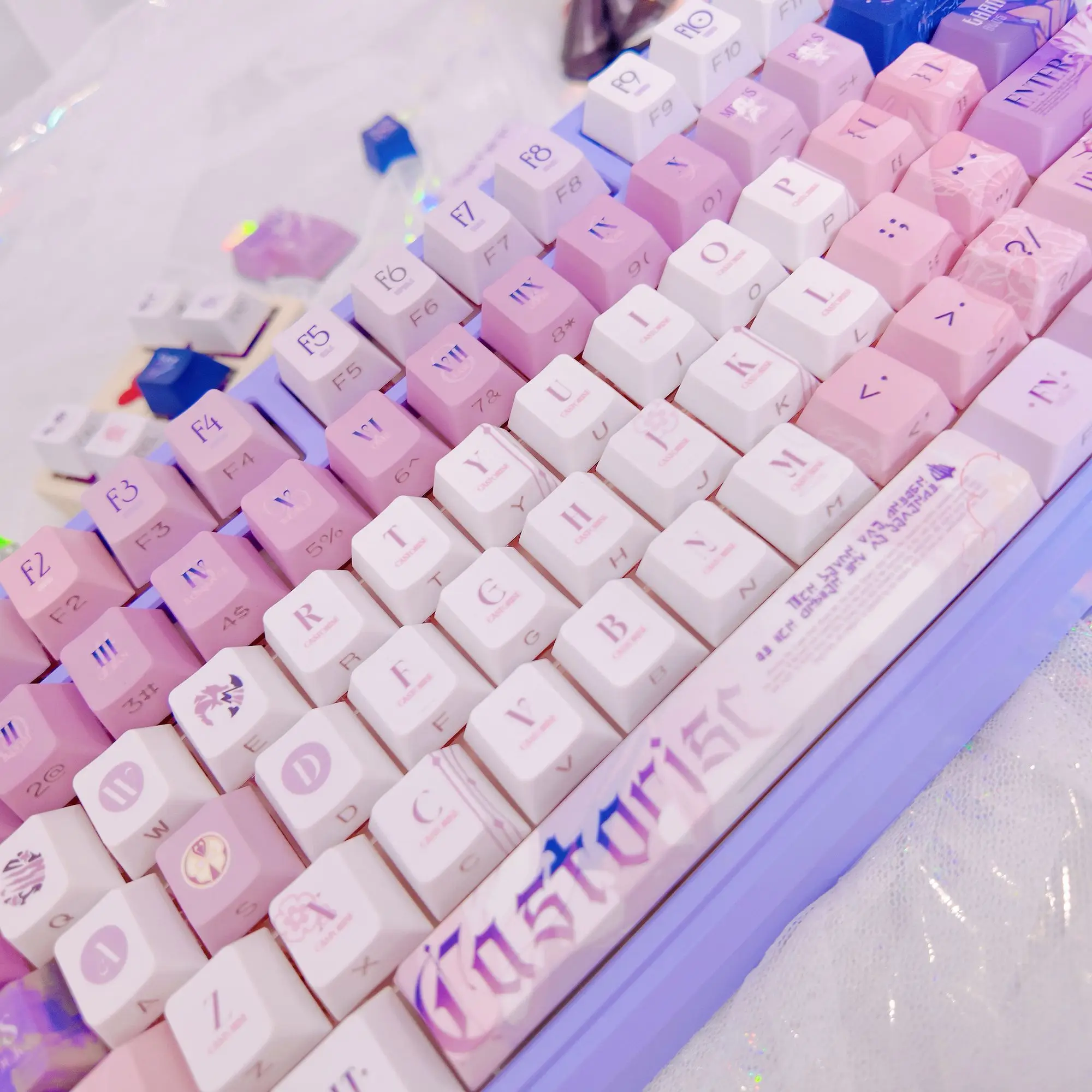 ستار السكك الحديدية موضوع الخروع كيكابس ثنائي الأبعاد 120 مفتاح لعبة الأصلي PBT خمسة جوانب التسامي لوحة المفاتيح الميكانيكية كيكابس