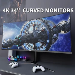 34-inch 4K Nano-IPS screen 80Hz-21:9 curved widescreen monitor, gaming display for big game enthusiasts