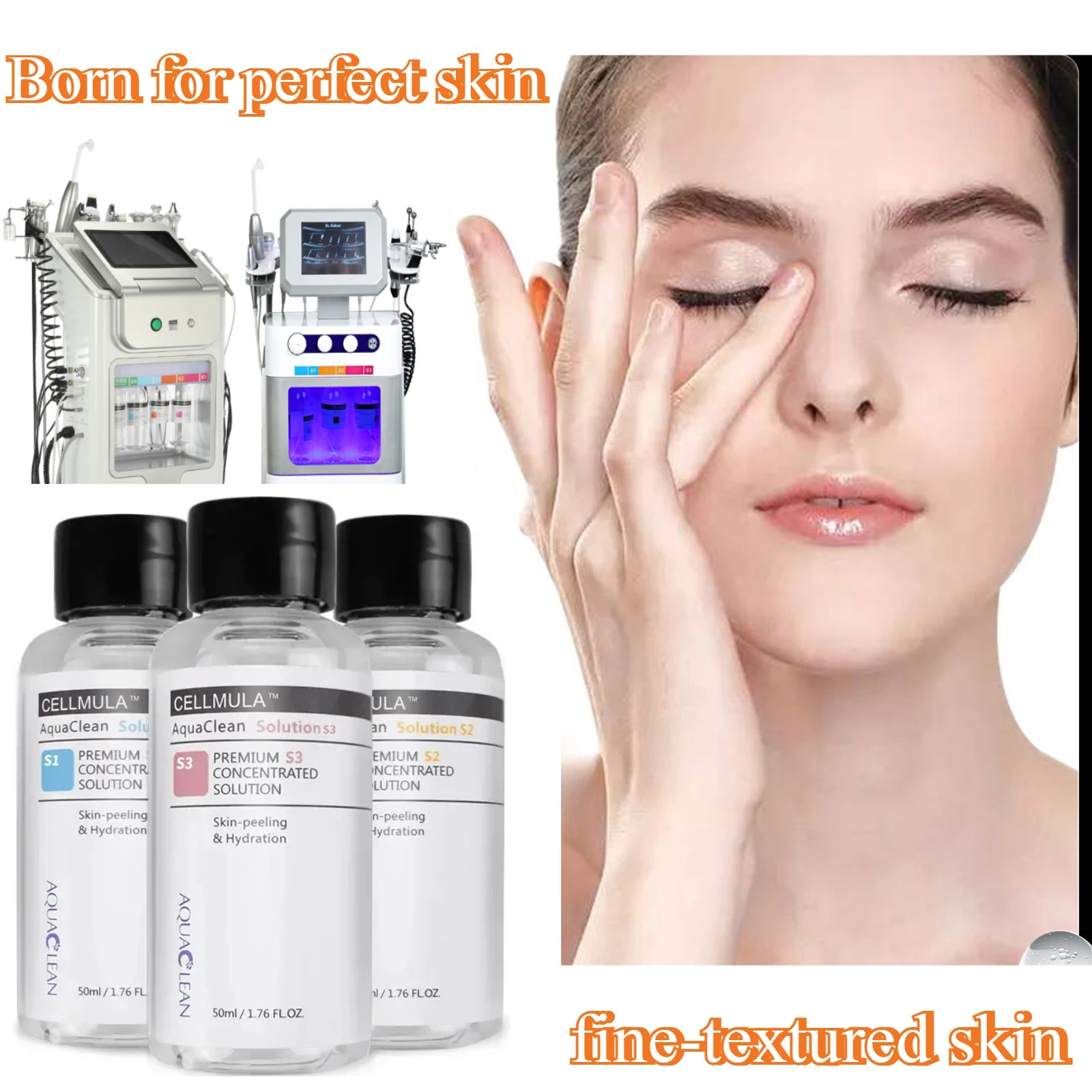 

Aqua Clean Peeling Facial Solution S1 S2 S3 Serum Essence For Hydra Dermabrasion Skin Care Beauty