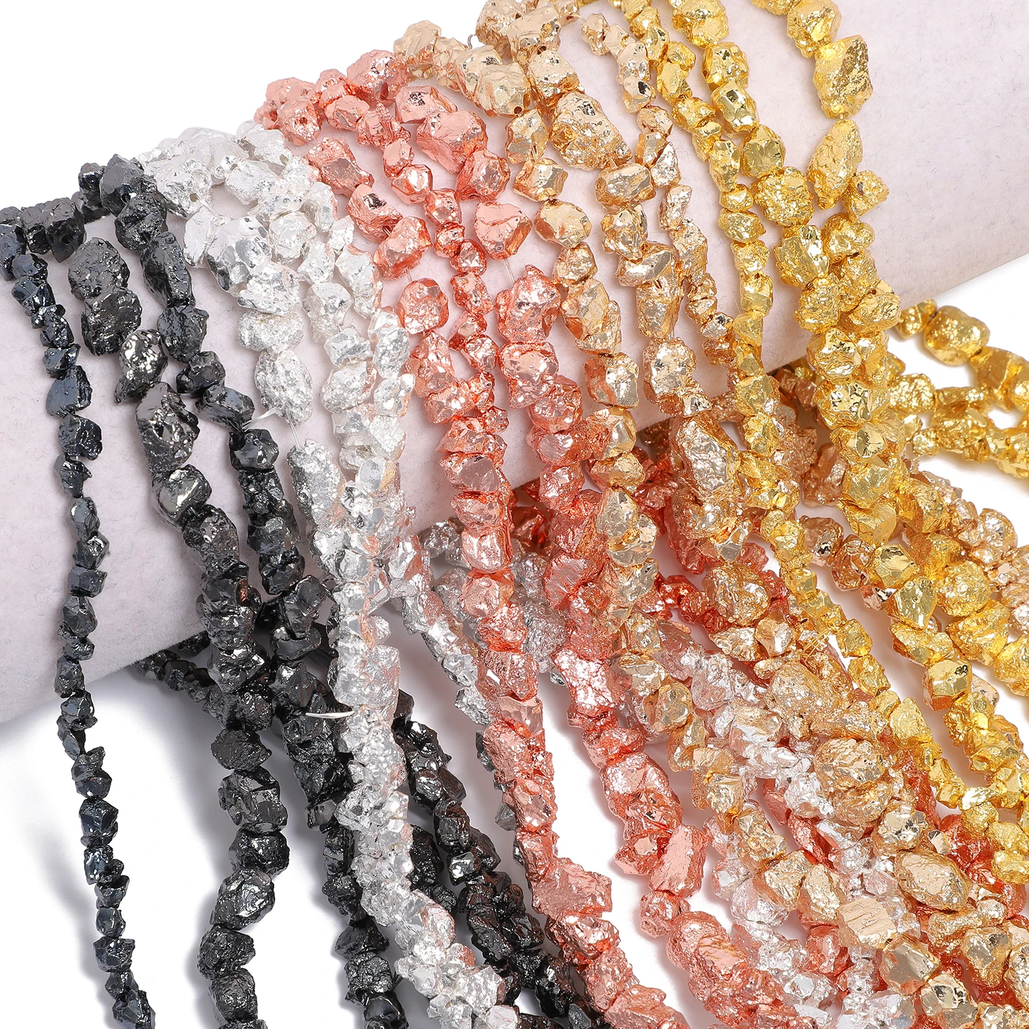 3-8mm Unregelmäßige Pyrit Stein Lose Perlen Für Schmuck Machen DIY Charms Armband Halskette Zubehör Liefert