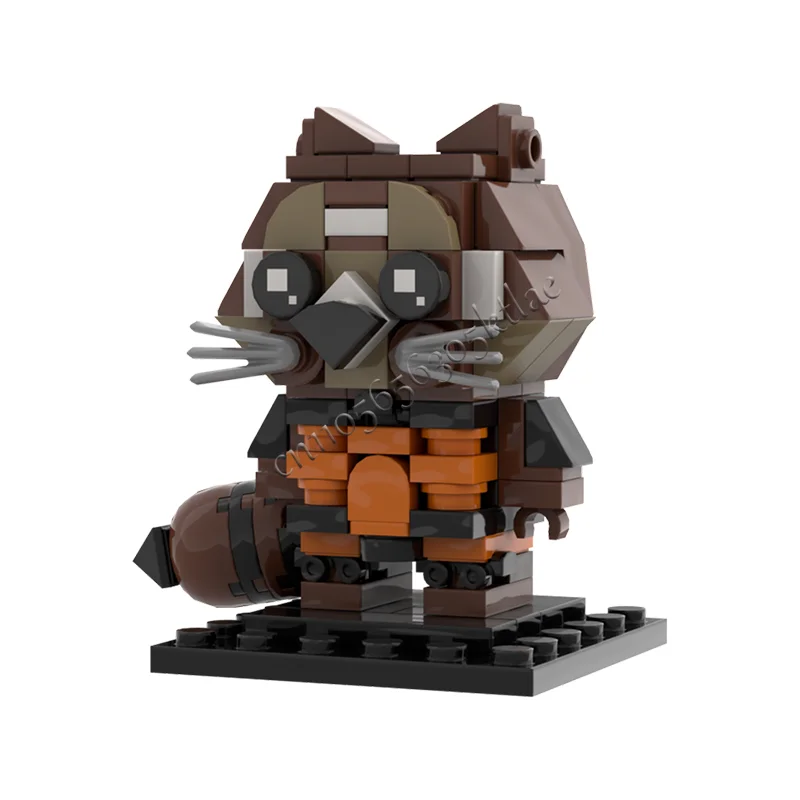 Nuovo 136 pezzi MOC famosi personaggi dell'eroe procione modulare blocchi di costruzione personalizzati modello bambini assemblaggio display giocattolo regali di festival