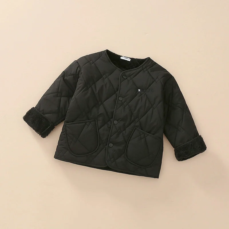 الشتاء الفتيان الفتيات معطف الصوف الأطفال رشاقته أسفل سترة الخريف الدافئة ملابس خارجية الاطفال سترات فضفاضة غير رسمية ملابس قطنية الطفل