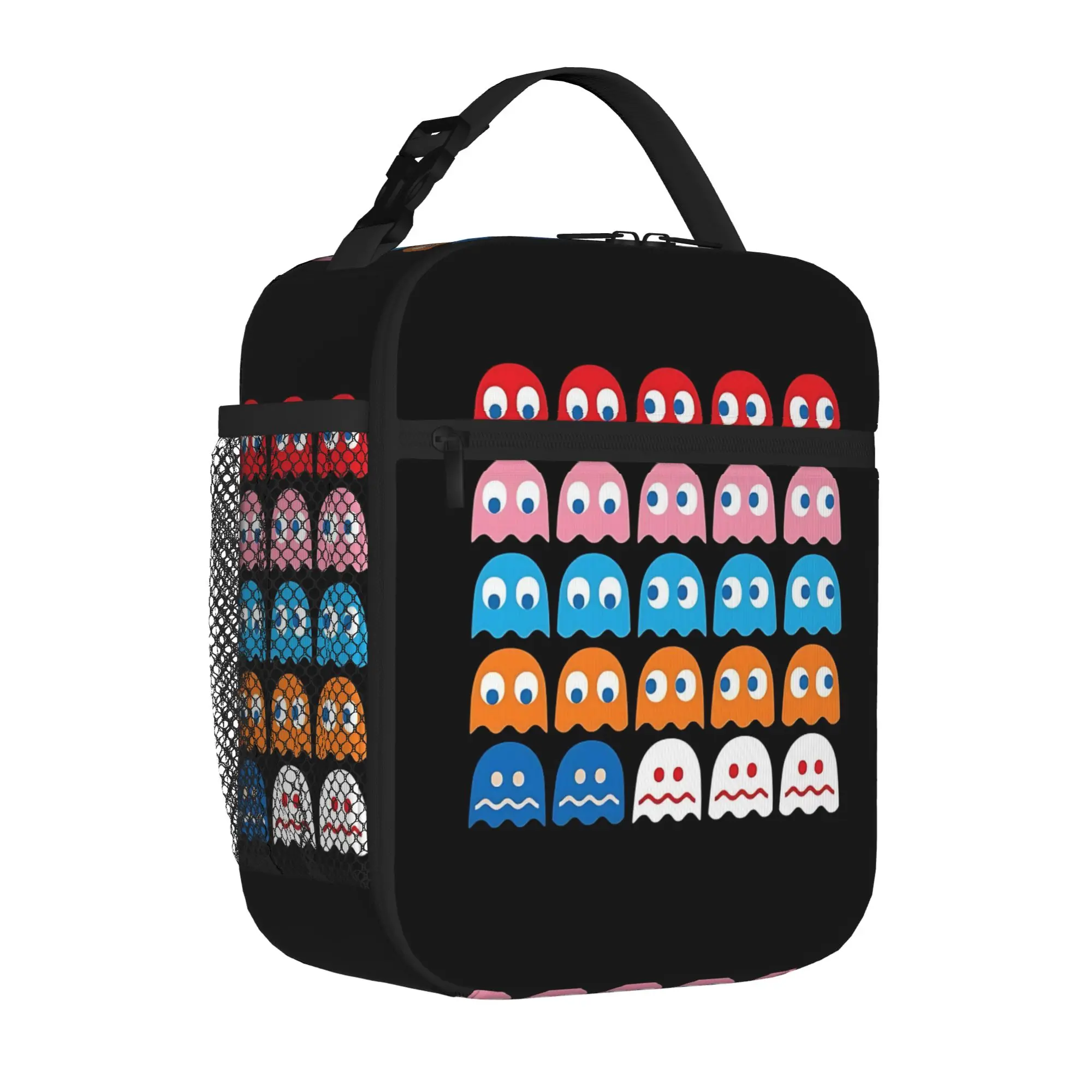 1 Piece For Students Food Container Level Portable Pocket PAC-MAN Zipper Closure Aluminum Foil Food Pouch For Travel