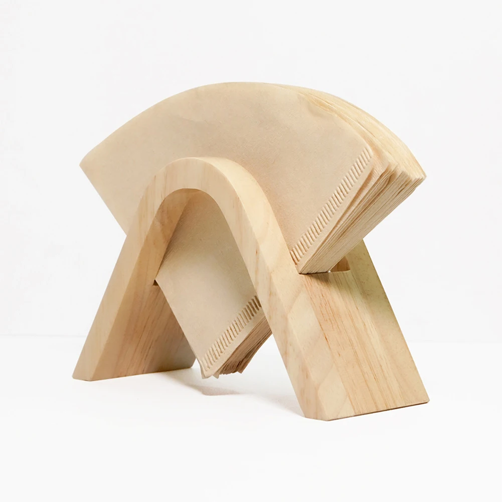 

Wooden Dust-proof Fan Shaped Coffee Filter Holder Coffee Filter Storage Rack Coffee Filter Bag Espresso Tea Maker Accessories