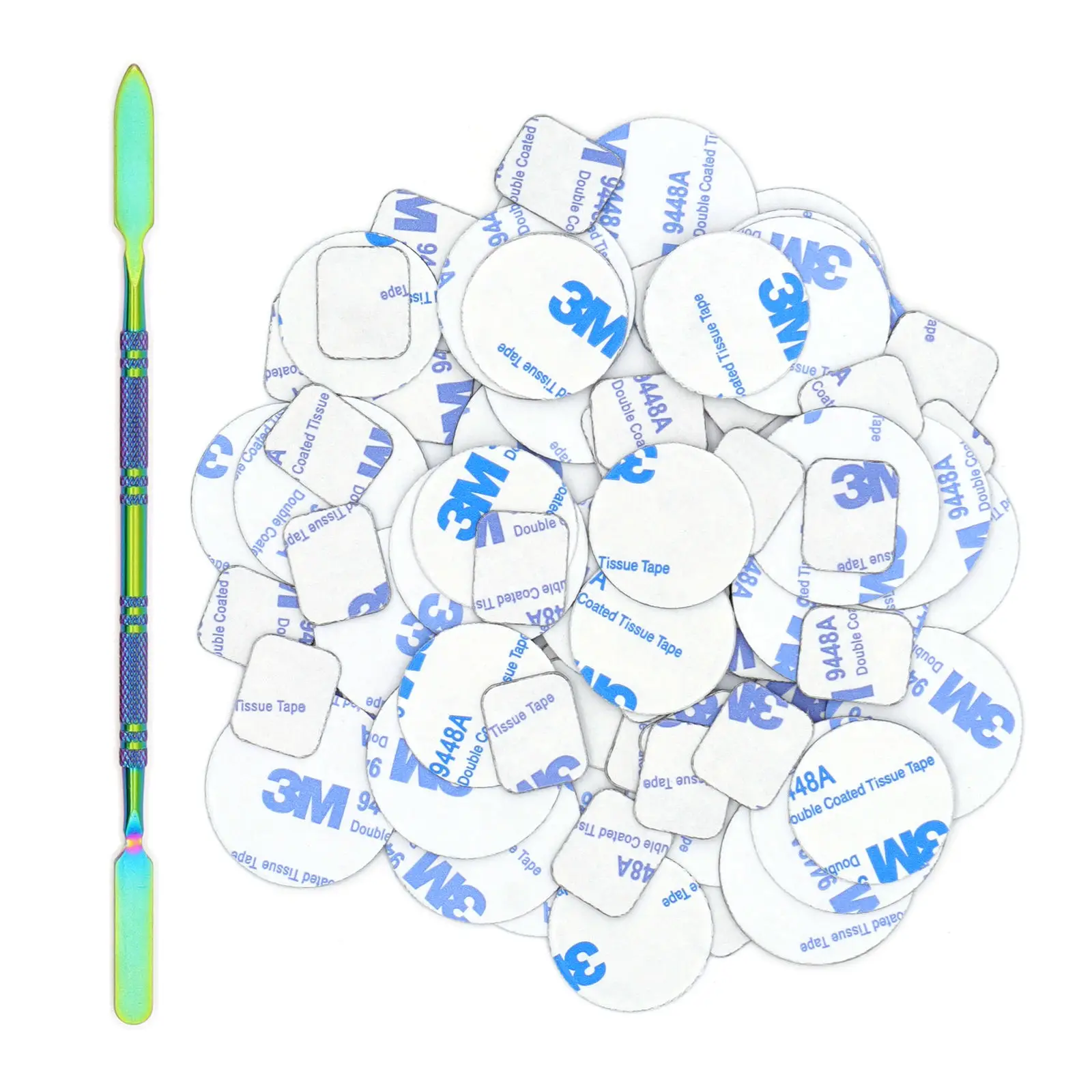 150Pcs Metal Stickers for Magnetic Palette Empty Eyeshadow Makeup Palette set,Includes 1 Makeup Depotting Tool