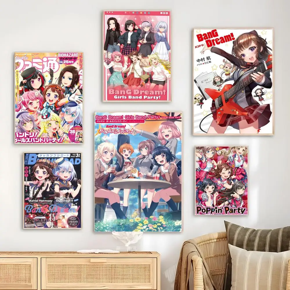 Anime BanG Dream It is My GO ملصق غرفة النوم وغرفة المعيشة والدراسة وما بعد ذلك ديكور ذاتي اللصق + هدية مثالية