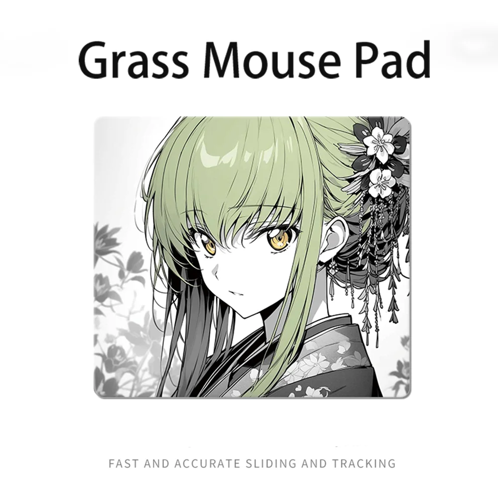 Cool Girl Boy Photovoltaic Glass Mouse Pad Tempered Upgrade Smooth FPS Game Office Anime Theme Game Specific MousePad Desk Mat