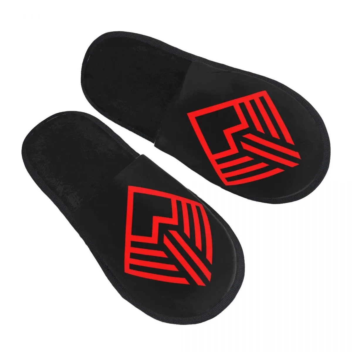 

Custom Red Bale Soccer Football House Slippers Women Comfy Memory Foam Slip On Spa Slipper Shoes