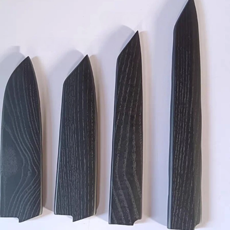 Black Lacquer Ash Wood Saya Knife Sheath Wooden Blade Cover for Sakimaru Kiritsuke Santoku Gyuto Japanese Sushi Chef Knife