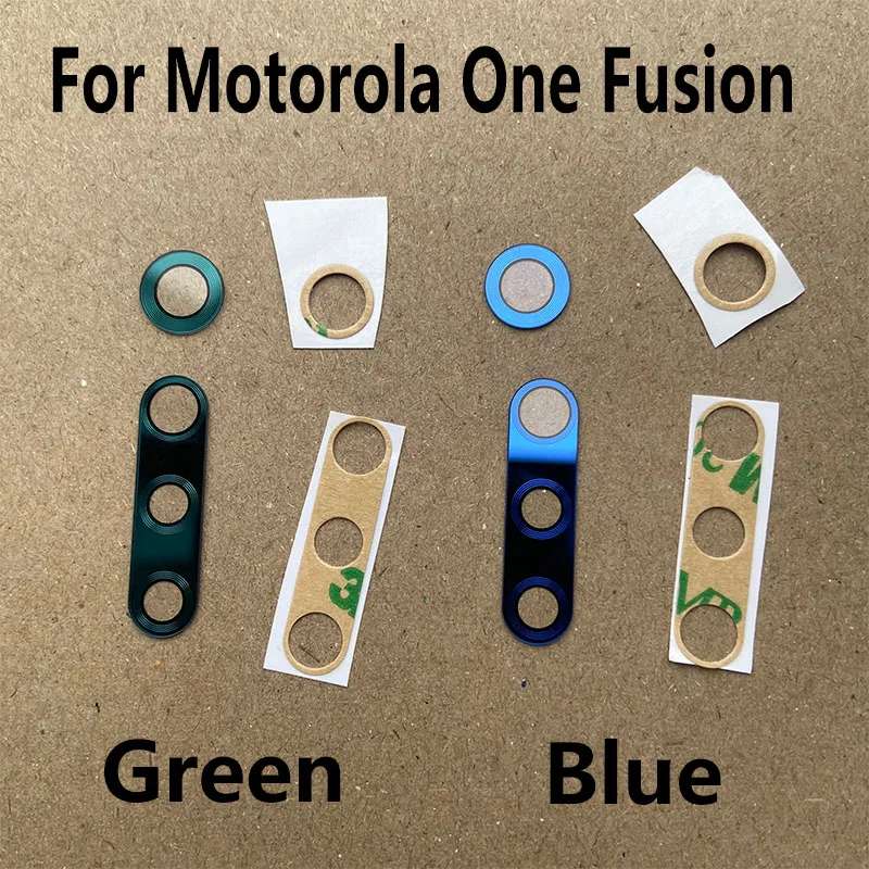 

2 шт. для Motorola One Fusion задняя камера объектив стеклянная задняя камера объектив с клеем запасная деталь