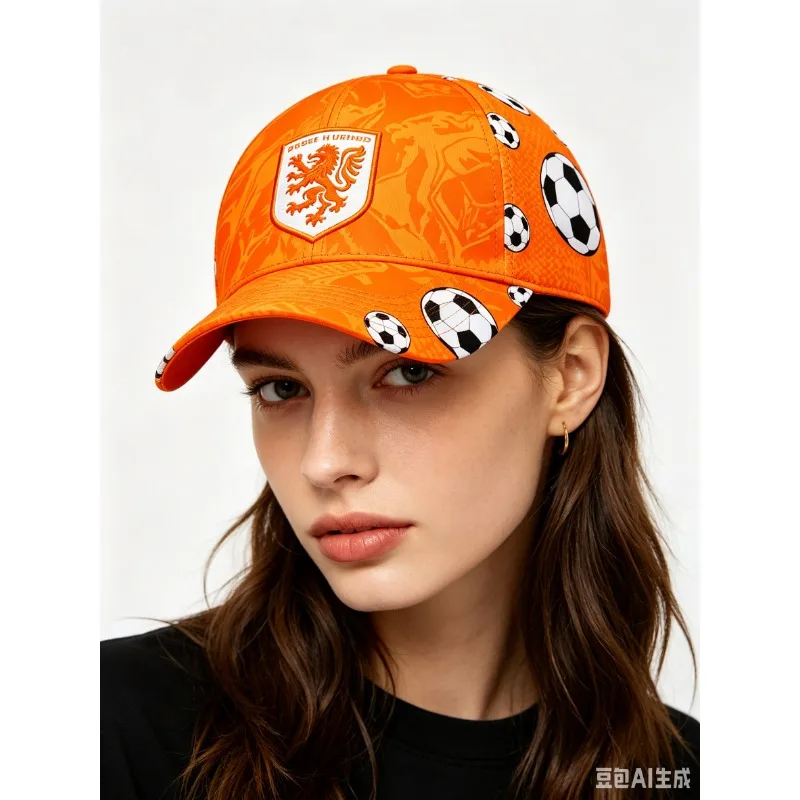 2026 North America Flag Football 3D Print Baseball Cap, One Size Sport Hat with Multi-Nation Soccer Pattern