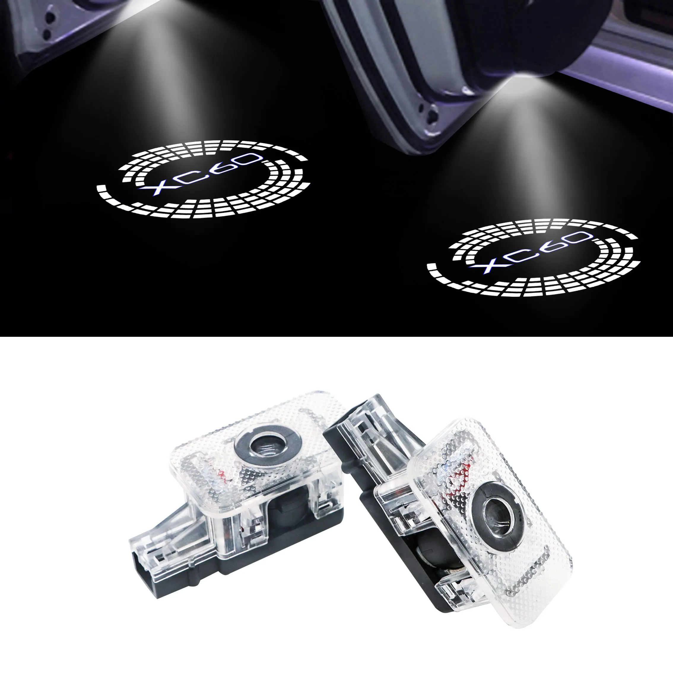 

LED Car Door Welcome Lights Logo Projector for Volvo XC60 2018-2021 Ghost Shadow Lamp Courtesy Light Auto Decorative Accessories