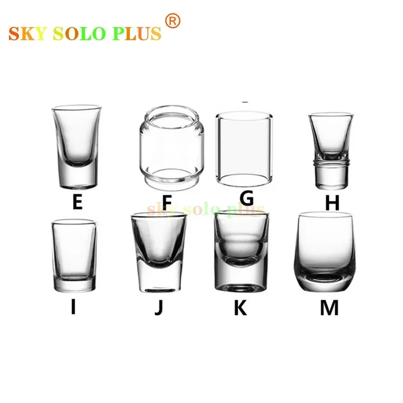 Authentic SKY SOLO PLUS 5PCS SHOT GLASS CUP High Borosilicate Bulb