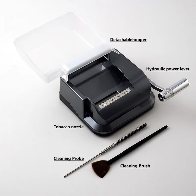 HK-1 Manual Tobacco Rolling Machine Labor-saving Hydraulic Filling Cigarette 5.5/6.5/8mm Caliber Injector Maker Smoking Tools view 5