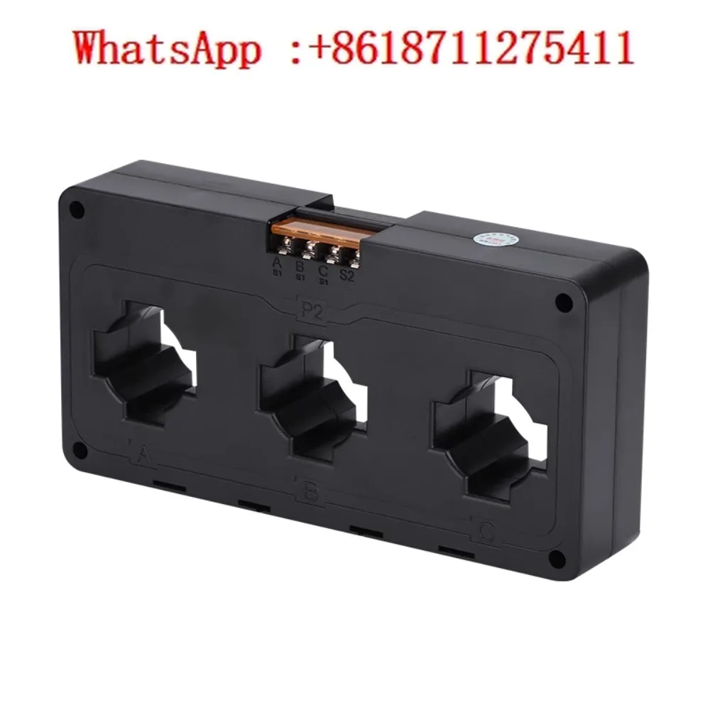 Three-phase integrated current transformer accuracy level 0.5 100/5A combined small-volume guide rail installation