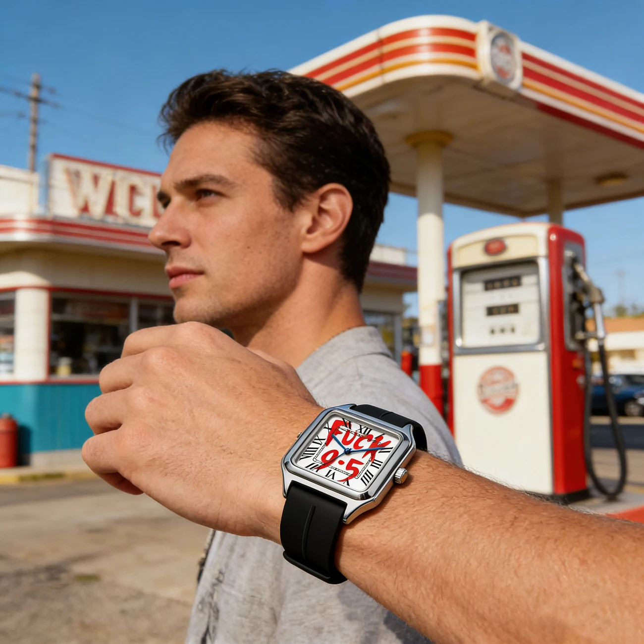 

Часы FUCK9.5 Luxury High end: роскошные, из высококачественной нержавеющей стали, с квадратным циферблатом, модным силиконовым ремешком, унисекс, водонепроницаемые, кварцевые.