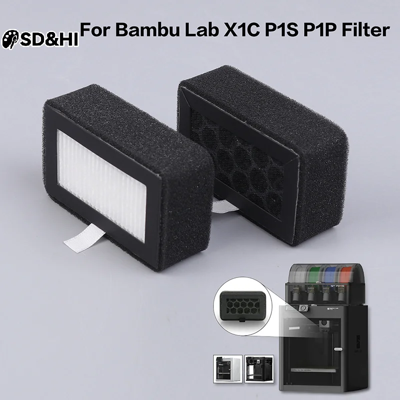 

1/2/3Pcs Upgrade For Bambu Lab X1C P1S P1P Filter HEPA 13 + Activated Carbon Combo Air Filter Ultra Replacement