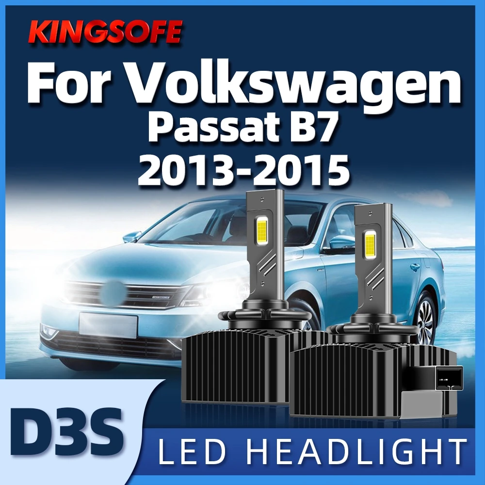 

KINGSOFE LED D3S Car Headlights 30000LM 55W Xenon HID CSP Warm White Plug&Play For Volkswagen Passat B7 2013 2014 2015