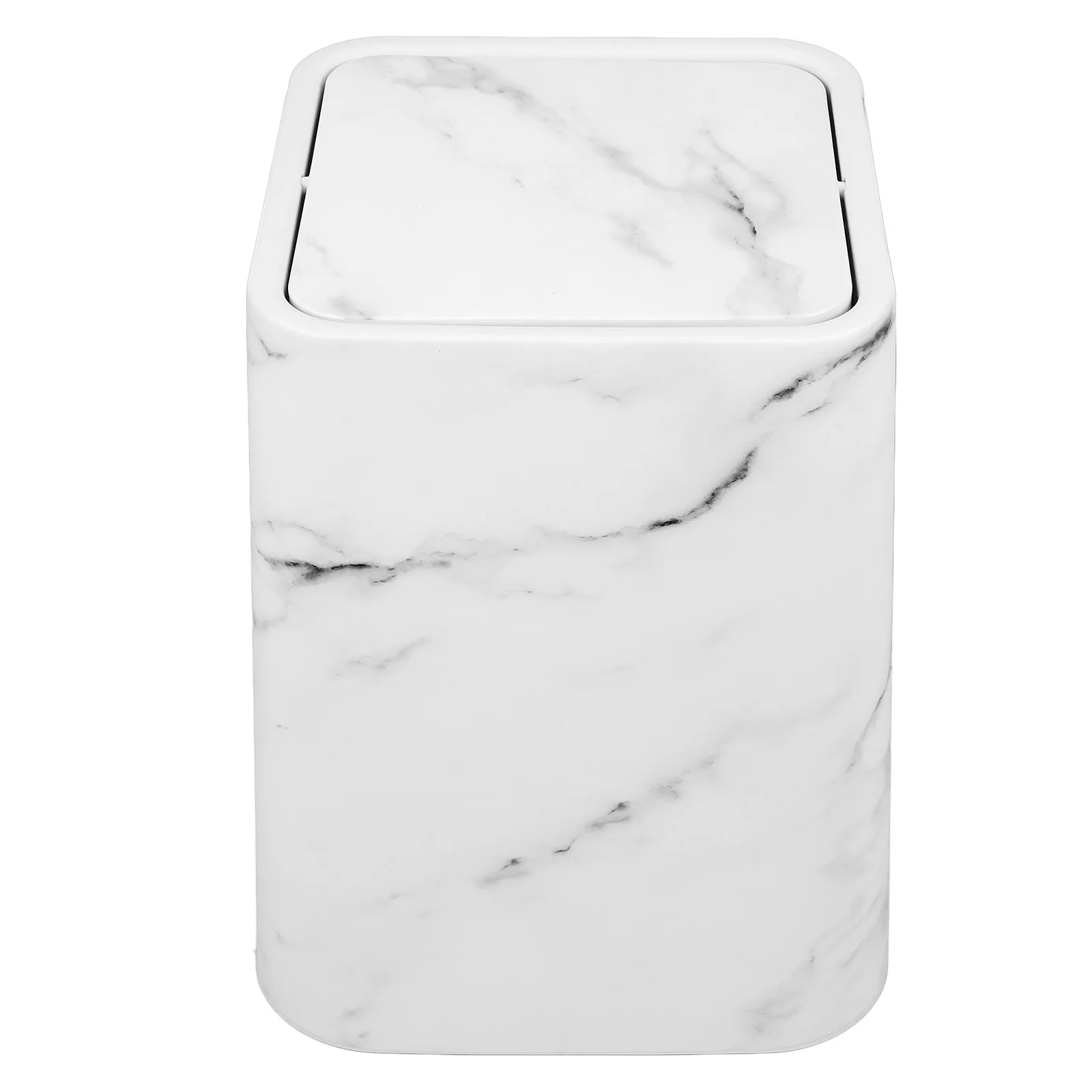 

1pc Marbled Trash Can Double Layer Bathroom Garbage Container Kitchen Wastebasket for Living Room Office Hotel