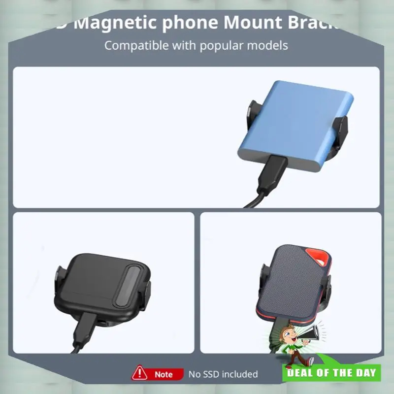 24-Hour Delivery For Magsafe For External SSD Attachable Phone Clamp Magnetic Holder For Crucial