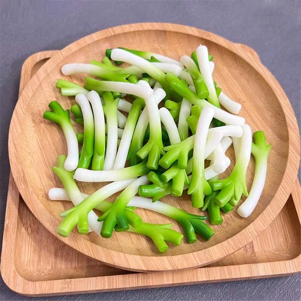 

5 Pcs/Lot Kitchen cabinet restaurant hotel store shop decor shallot scallion sections fake simulation Artificial Vegetables