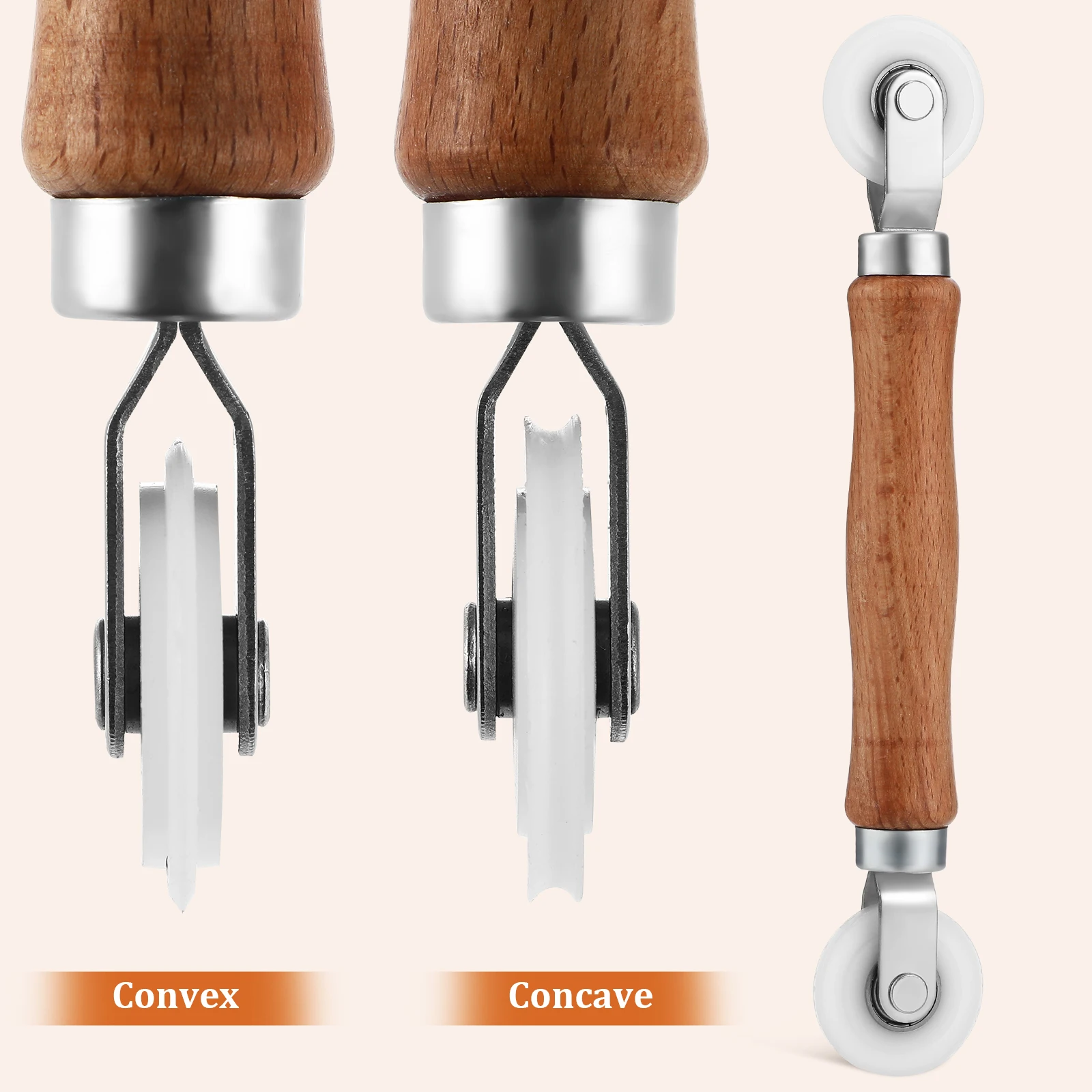 

1 Set Aluminum Alloy Roller Rolling With Wooden Handle For Window Door Screen Repair 2 Rollers Hook Spline Tool Screen