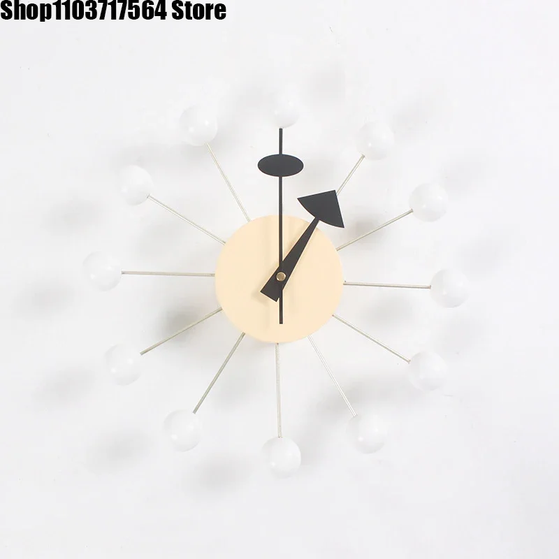 Fashion black clock background wall famous designer wall clock simple color ball clock children's room candy wall clock