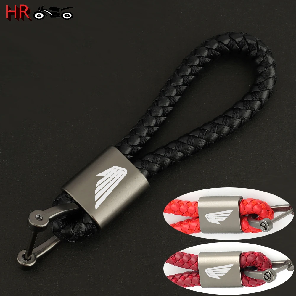 New Fashion Motorcycle Leather Rope Keychain For Honda CB CBR 125R 954 600 F4i 650F 650R 1100XX 1000F CBR 600RR 1000RR Keyring