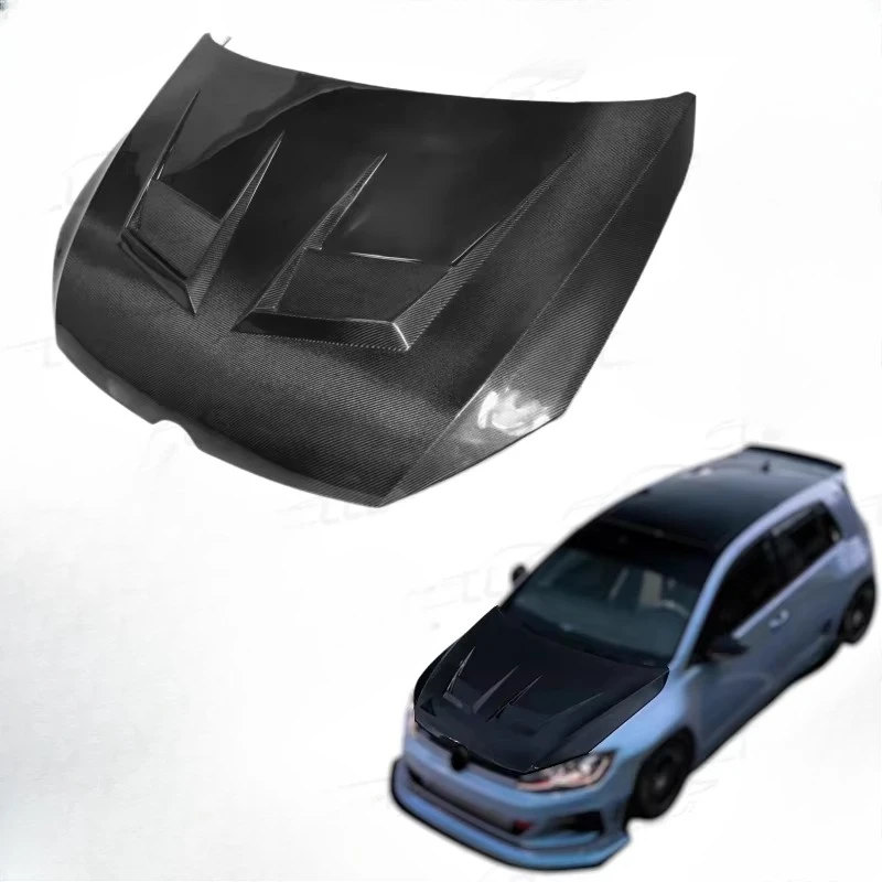 مناسبة لغطاء محرك Golf gti 7.5 R-line GTI من ألياف الكربون لغطاء محرك Vw Golf MK7 7.5