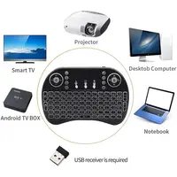 Portable Mini Wireless Keyboard English With 2.4G Bluetooth Touchpad Air Mouse Remote Control For Smart TV Box Laptop Projector 2