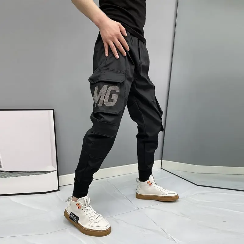 Spring and Autumn High Quality Men\'s Cargo Pants Fashion Streetwear Harajuku Embroidery Mount Camping Joggers Pant Male Trousers