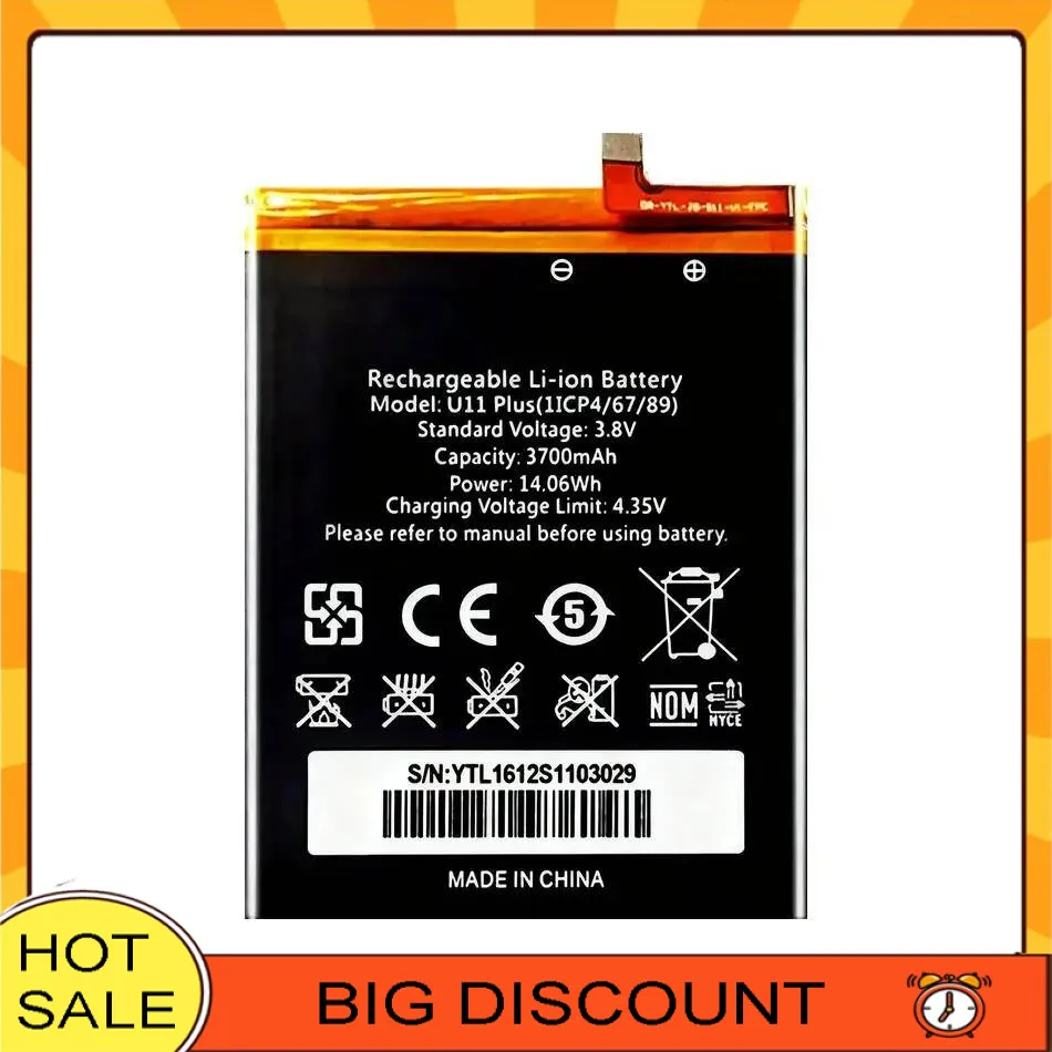 

High-Capacity Long-Lasting Performance Mobile Phone Battery For Oukitel U11 Plus 3700Mah