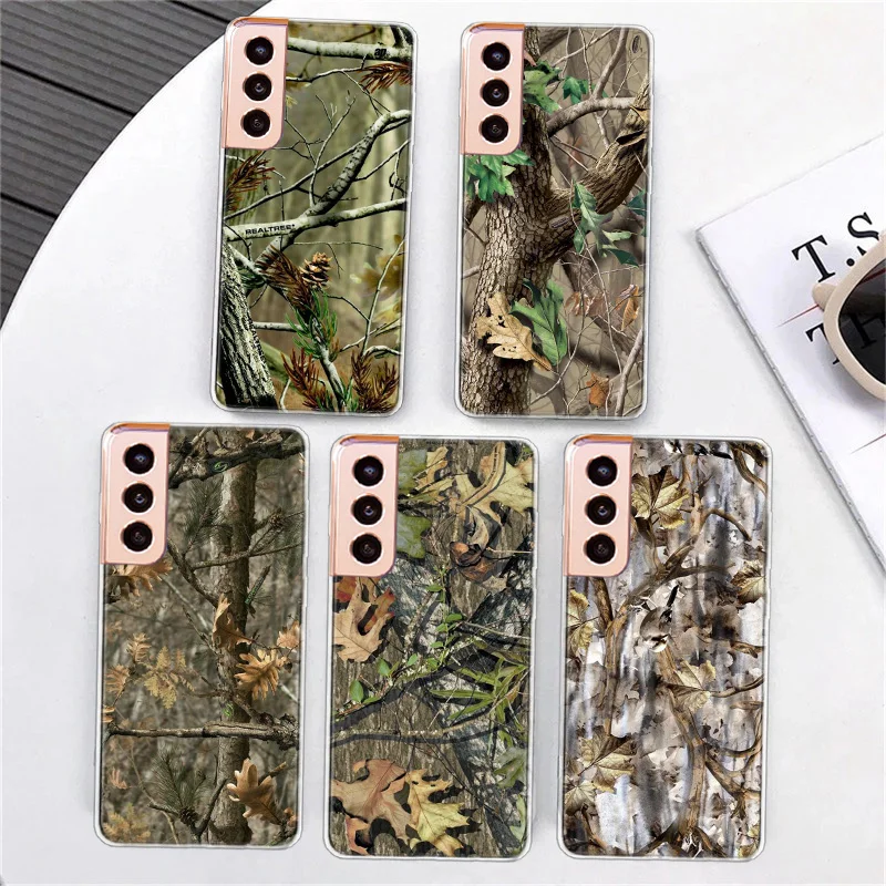 Realtree Real Tree Camo Phone Case For Samsung S21 S23 24 FE S20 Plus Galaxy S25+ S22 Ultra Capa S10 S10E Cover TPU Fundas Soft