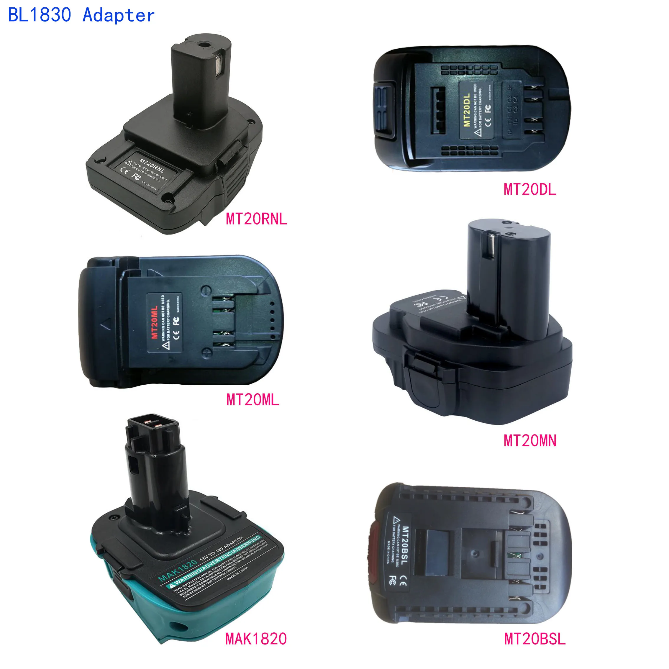 Imagem -02 - Makita Li-ion Bateria Adaptador para Milwaukee Bosch Dewalt Ryobi Ferramenta Mt20dl Mt20bsl Mt20mn Mt20rnl Mak1820