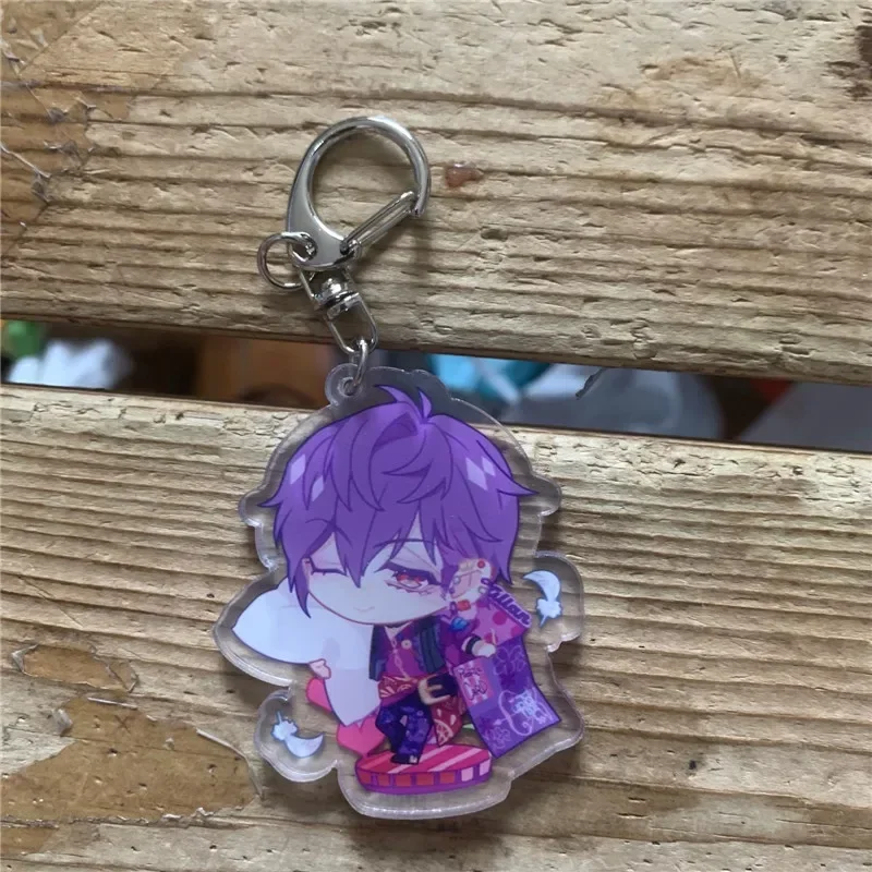 Anime Keychain  Keisaiin F Ryuki Raul Aconite Acrylic Keyring strap Figure Hanging Accessories 6cm